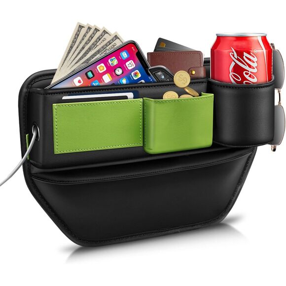 Car Seat Gap Filler Organizer with Cup Holder Universal - Picture 1 of 9